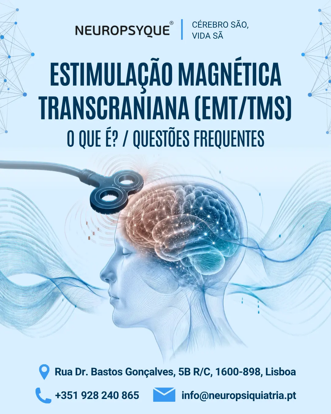 Capa do guia Estimulação Magnética Transcraniana em português